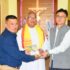 Former Dy Speaker Preshow Shimray, OIF Founder Meet Archbishop Emeritus Dominic Lumon; Present Book on 12 Years of Modi Govt